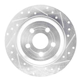 Dynamic Friction 2022-2025 Ford Maverick Rear Right Drilled & Slotted Silver Brake Rotor by Dynamic Friction Company 631-54297R