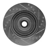 R1 Concepts 1987-1992 Lincoln Continental Front Left Drilled & Slotted Silver Brake Rotor by R1 Concepts 631-55000L