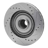 R1 Concepts 1987-1992 Lincoln Continental Front Left Drilled & Slotted Silver Brake Rotor by R1 Concepts 631-55000L
