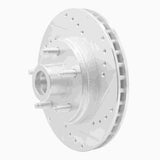 R1 Concepts 1987-1992 Lincoln Mark VII Front Right Drilled & Slotted Silver Brake Rotor by R1 Concepts 631-55000R