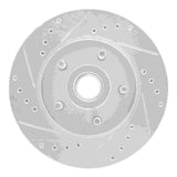 R1 Concepts 1984-1987 Lincoln Mark VII Front Left Drilled & Slotted Silver Brake Rotor by R1 Concepts 631-55001L