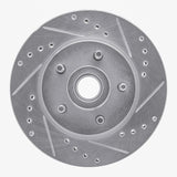R1 Concepts 1984-1987 Lincoln Continental Front Right Drilled & Slotted Silver Brake Rotor by R1 Concepts 631-55001R