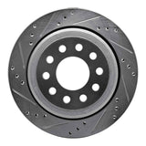 Dynamic Friction 2003-2011 Lincoln Town Car Rear Left Drilled & Slotted Silver Brake Rotor by Dynamic Friction Company 631-55003L