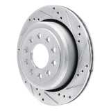Dynamic Friction 2003-2011 Lincoln Town Car Rear Right Drilled & Slotted Silver Brake Rotor by Dynamic Friction Company 631-55003R