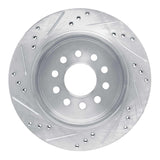 Dynamic Friction 2003-2011 Lincoln Town Car Rear Right Drilled & Slotted Silver Brake Rotor by Dynamic Friction Company 631-55003R