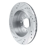 Dynamic Friction 2003-2011 Lincoln Town Car Rear Right Drilled & Slotted Silver Brake Rotor by Dynamic Friction Company 631-55003R