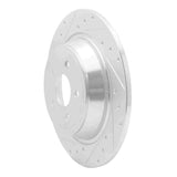 Dynamic Friction 2015-2024 Ford Edge Rear Left Drilled & Slotted Silver Brake Rotor by Dynamic Friction Company 631-55005L