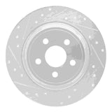 Dynamic Friction 2015-2024 Ford Edge Rear Left Drilled & Slotted Silver Brake Rotor by Dynamic Friction Company 631-55005L