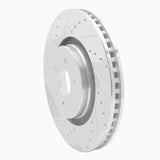 Dynamic Friction 2015-2021 Ford Fusion Front Left Drilled & Slotted Silver Brake Rotor by Dynamic Friction Company 631-55006L