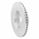 Dynamic Friction 2015-2021 Ford Fusion Front Left Drilled & Slotted Silver Brake Rotor by Dynamic Friction Company 631-55006L