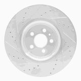 Dynamic Friction 2015-2021 Ford Edge Front Right Drilled & Slotted Silver Brake Rotor by Dynamic Friction Company 631-55006R