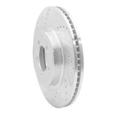 Dynamic Friction 2003-2005 Lincoln Aviator Front Left Drilled & Slotted Silver Brake Rotor by Dynamic Friction Company 631-55007L