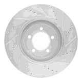 Dynamic Friction 2003-2005 Lincoln Aviator Front Left Drilled & Slotted Silver Brake Rotor by Dynamic Friction Company 631-55007L
