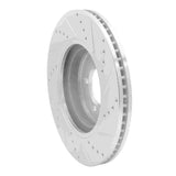 Dynamic Friction 2003-2005 Lincoln Aviator Front Left Drilled & Slotted Silver Brake Rotor by Dynamic Friction Company 631-55007L