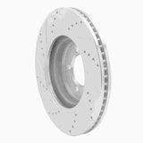 Dynamic Friction 2003-2005 Lincoln Aviator Front Right Drilled & Slotted Silver Brake Rotor by Dynamic Friction Company 631-55007R