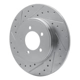 Dynamic Friction 2003-2005 Lincoln Aviator Rear Left Drilled & Slotted Silver Brake Rotor by Dynamic Friction Company 631-55008L