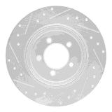 Dynamic Friction 2003-2005 Lincoln Aviator Rear Right Drilled & Slotted Silver Brake Rotor by Dynamic Friction Company 631-55008R
