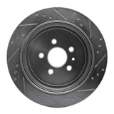 Dynamic Friction 2013-2016 Lincoln MKT Rear Left Drilled & Slotted Silver Brake Rotor by Dynamic Friction Company 631-55009L