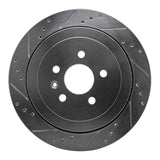 Dynamic Friction 2013-2016 Lincoln MKT Rear Left Drilled & Slotted Silver Brake Rotor by Dynamic Friction Company 631-55009L