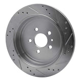 Dynamic Friction 2013-2016 Lincoln MKT Rear Left Drilled & Slotted Silver Brake Rotor by Dynamic Friction Company 631-55009L