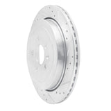 Dynamic Friction 2013-2016 Lincoln MKT Rear Right Drilled & Slotted Silver Brake Rotor by Dynamic Friction Company 631-55009R