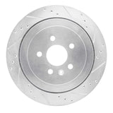 Dynamic Friction 2013-2016 Lincoln MKT Rear Right Drilled & Slotted Silver Brake Rotor by Dynamic Friction Company 631-55009R