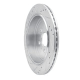 Dynamic Friction 2013-2016 Lincoln MKT Rear Right Drilled & Slotted Silver Brake Rotor by Dynamic Friction Company 631-55009R