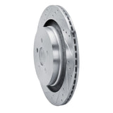 Dynamic Friction 2019-2024 Ford Edge Rear Left Drilled & Slotted Silver Brake Rotor by Dynamic Friction Company 631-55010L