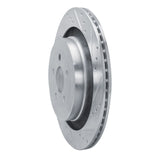 Dynamic Friction 2019-2024 Ford Edge Rear Right Drilled & Slotted Silver Brake Rotor by Dynamic Friction Company 631-55010R