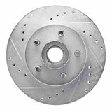 R1 Concepts 1972-1973 Ford Gran Torino Front Left Drilled & Slotted Silver Brake Rotor by R1 Concepts 631-56004L