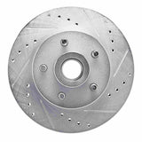 R1 Concepts 1972-1973 Ford Gran Torino Front Right Drilled & Slotted Silver Brake Rotor by R1 Concepts 631-56004R