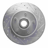 R1 Concepts 1974-1979 Ford Custom 500 Front Right Drilled & Slotted Silver Brake Rotor by R1 Concepts 631-56005R