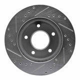 R1 Concepts 1975-1979 Ford Thunderbird Left Rear Drilled & Slotted Silver Brake Rotor
