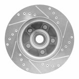 R1 Concepts 1979-1991 Ford LTD Crown Victoria Front Left Drilled & Slotted Silver Brake Rotor by R1 Concepts 631-56008L