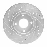 R1 Concepts 1998-2004 Ford Contour Front Right Drilled & Slotted Silver Brake Rotor by R1 Concepts 631-56017R