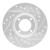 R1 Concepts 1963-1986 Ford Cortina Front Left Drilled & Slotted Silver Brake Rotor