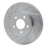 Dynamic Friction 2003-2011 Ford Crown Victoria Front Left Drilled & Slotted Silver Brake Rotor by Dynamic Friction Company 631-56019L
