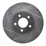 Dynamic Friction 2003-2011 Ford Crown Victoria Front Left Drilled & Slotted Silver Brake Rotor by Dynamic Friction Company 631-56019L