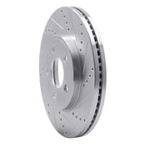 Dynamic Friction 2003-2011 Ford Crown Victoria Front Right Drilled & Slotted Silver Brake Rotor by Dynamic Friction Company 631-56019R