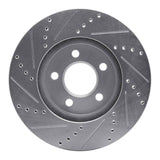 Dynamic Friction 2003-2011 Ford Crown Victoria Front Right Drilled & Slotted Silver Brake Rotor by Dynamic Friction Company 631-56019R