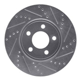 Dynamic Friction 2003-2011 Ford Crown Victoria Front Right Drilled & Slotted Silver Brake Rotor by Dynamic Friction Company 631-56019R