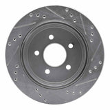 Dynamic Friction 2003-2011 Ford Crown Victoria Rear Left Drilled & Slotted Silver Brake Rotor by Dynamic Friction Company 631-56020L
