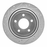 Dynamic Friction 2003-2011 Ford Crown Victoria Rear Left Drilled & Slotted Silver Brake Rotor by Dynamic Friction Company 631-56020L