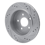 Dynamic Friction 2003-2011 Ford Crown Victoria Rear Left Drilled & Slotted Silver Brake Rotor by Dynamic Friction Company 631-56020L