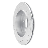 Dynamic Friction 2003-2011 Ford Crown Victoria Rear Right Drilled & Slotted Silver Brake Rotor by Dynamic Friction Company 631-56020R