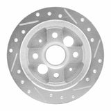 R1 Concepts 1986-1989 Acura Integra Rear Left Drilled & Slotted Silver Brake Rotor by R1 Concepts 631-58000L