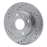 R1 Concepts 1986-1987 Acura Legend Front Left Drilled & Slotted Silver Brake Rotor by R1 Concepts 631-58001L