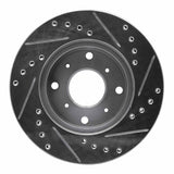 R1 Concepts 1986-1987 Acura Legend Front Left Drilled & Slotted Silver Brake Rotor by R1 Concepts 631-58001L