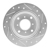 R1 Concepts 1987-1990 Acura Legend Rear Left Drilled & Slotted Silver Brake Rotor by R1 Concepts 631-58002L