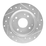 R1 Concepts 1992-1994 Acura Vigor Rear Left Drilled & Slotted Silver Brake Rotor by R1 Concepts 631-58007L